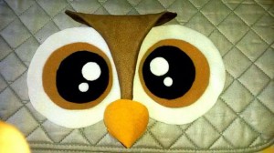 Owl flush toy face